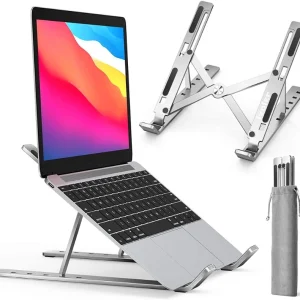 Aluminum Alloy Adjustable Portable Folding Notebook Stand Foldable Laptop Stand Desi Shopping desishopping